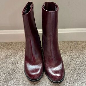 Women's Burgundy Ankle Boots